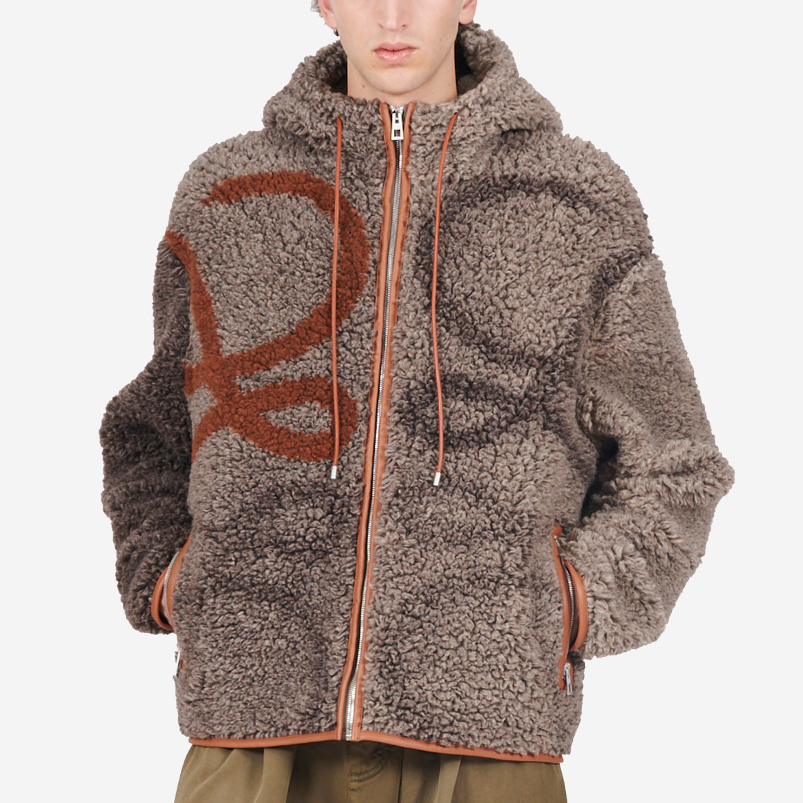 Loewe Wool Blend Anagram Hooded Jacket