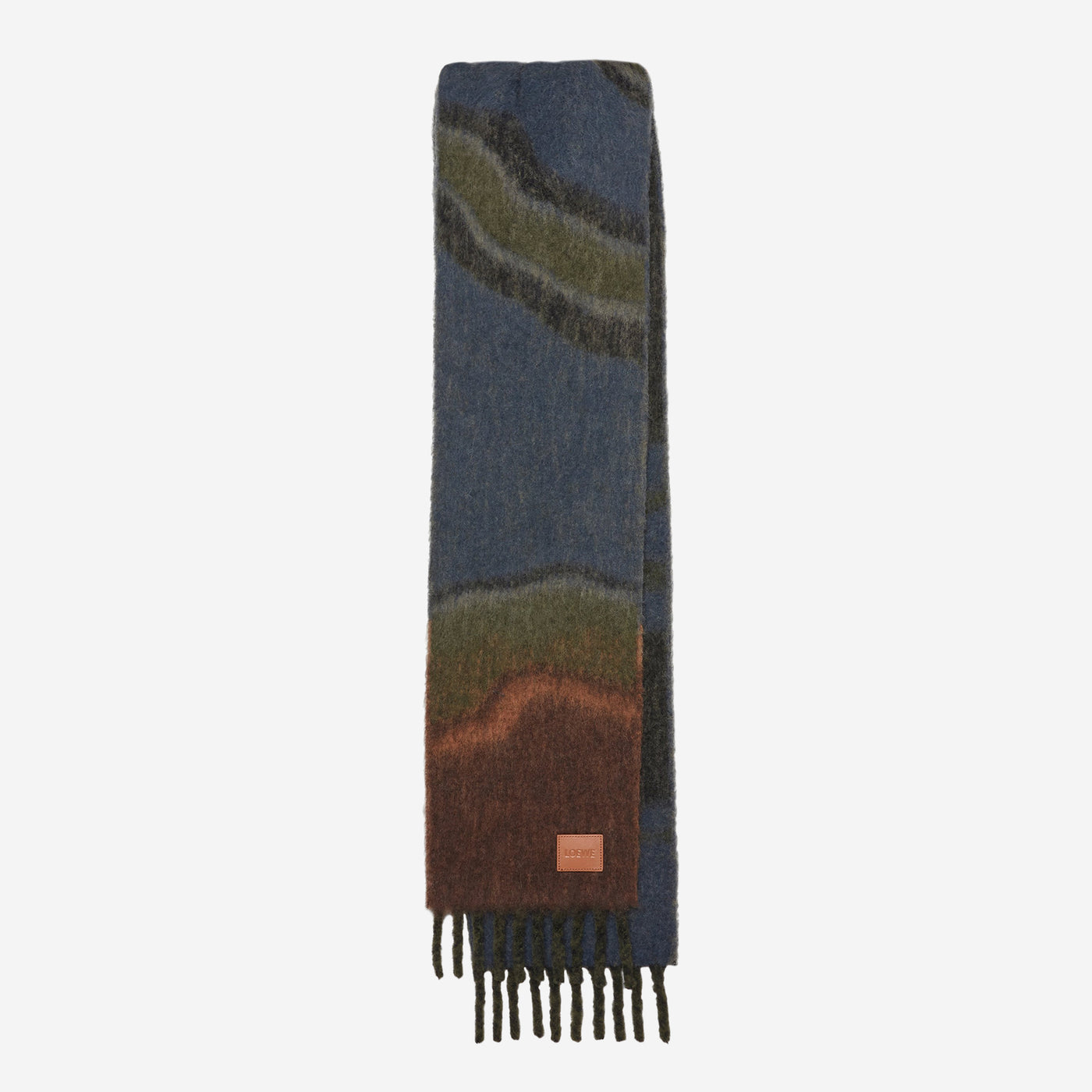 Loewe Multicolour Alpaca And Wool Blend Scarf