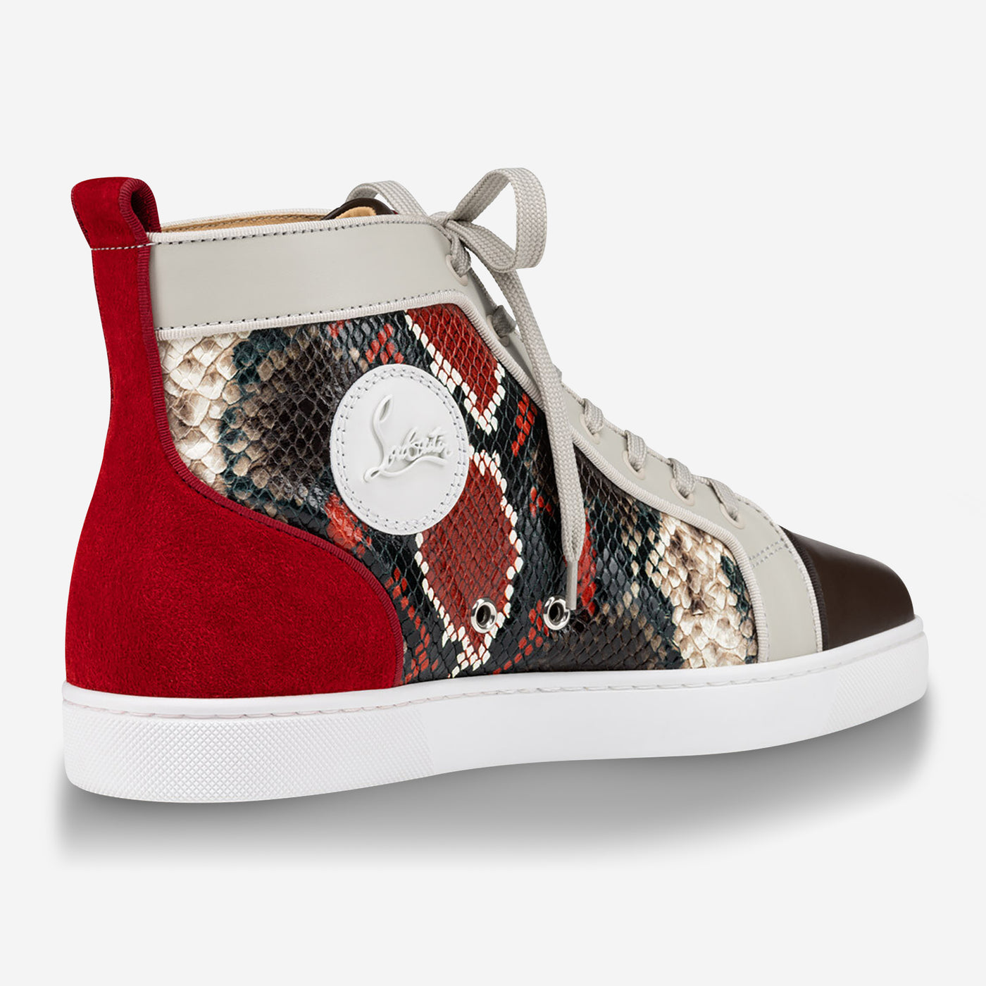 Christian Louboutin Louis Leather High-Top Sneakers - White - 44