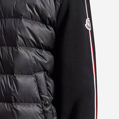 Moncler Padded Wool Zip Hooded Cardigan