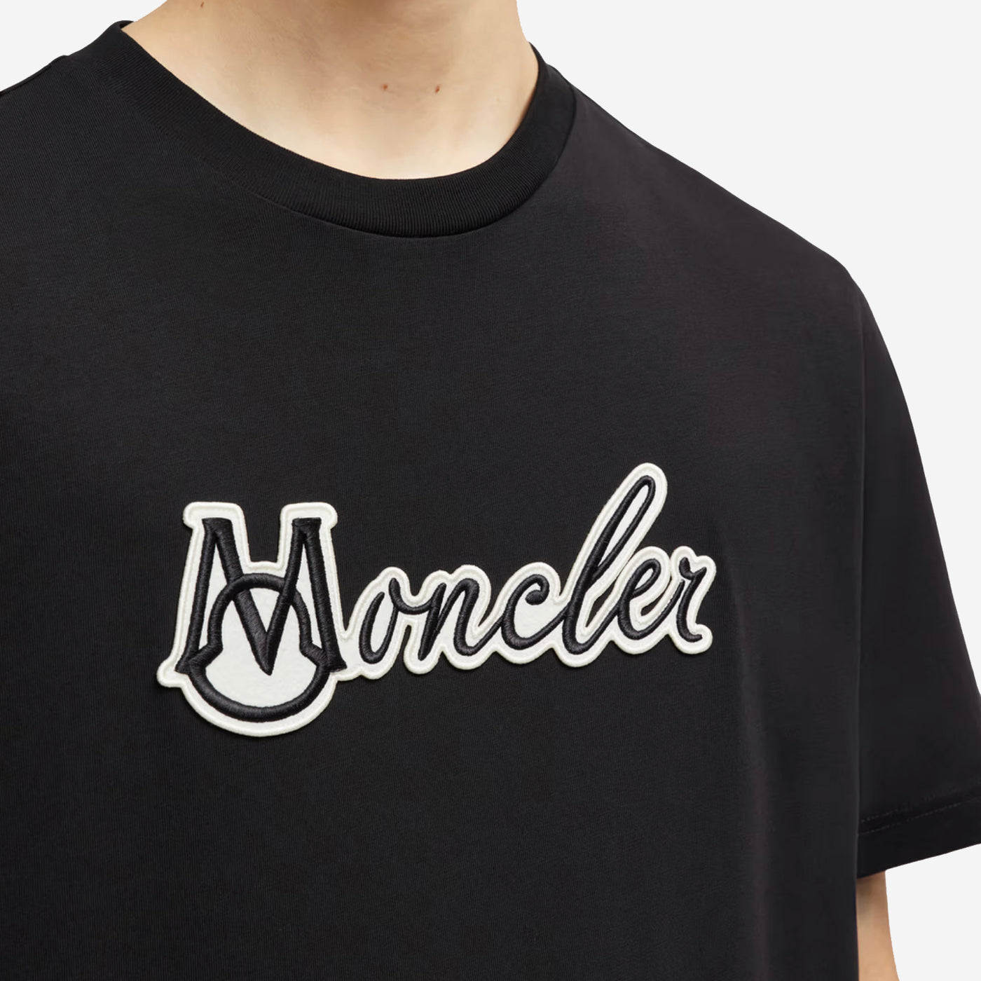 Moncler Embroidered Varsity Logo Cotton T-shirt