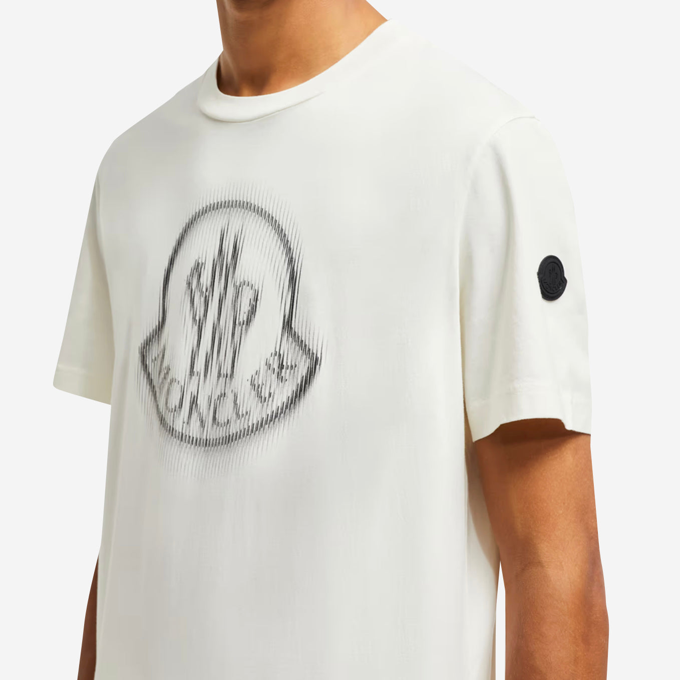 Moncler Blurred Logo Cotton T-Shirt