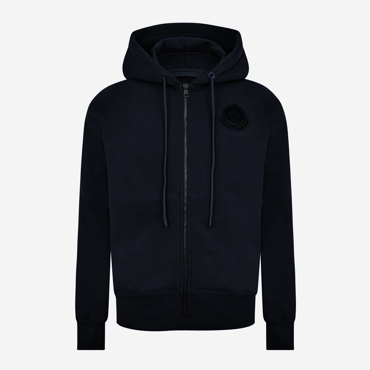 Moncler Logo Badge Zip Up Hoodie