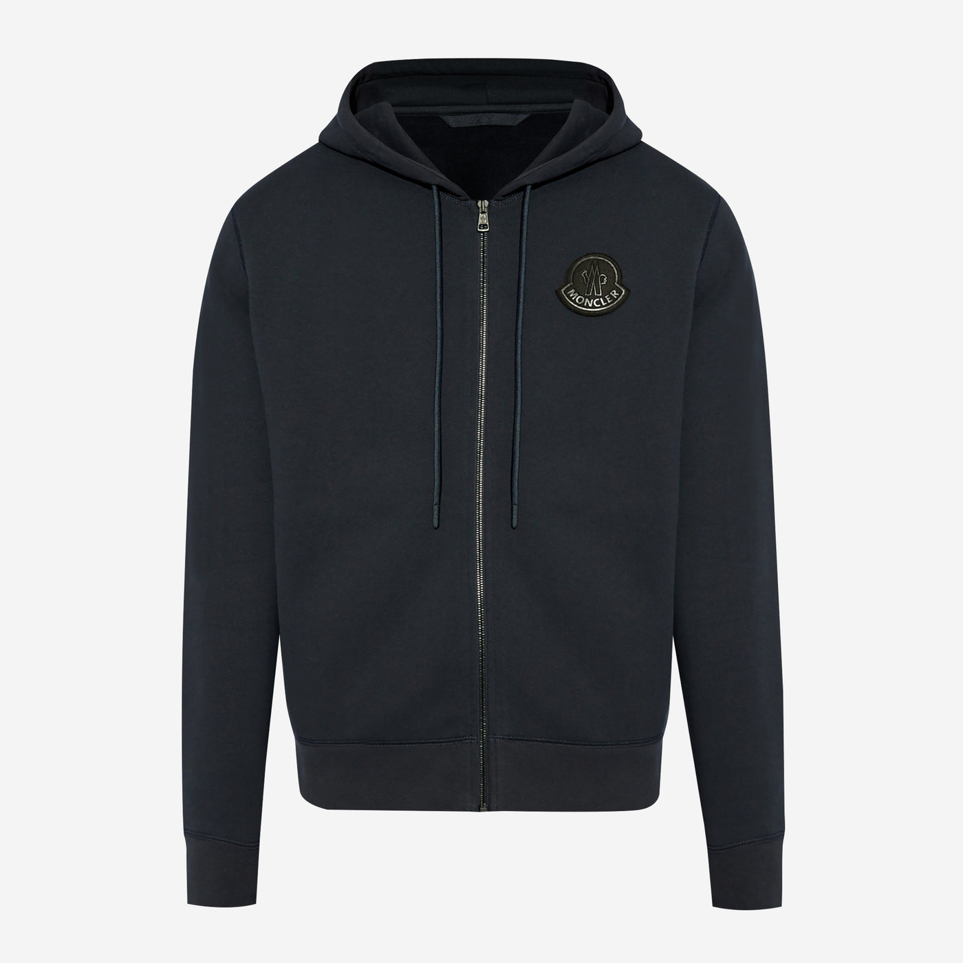 Moncler Logo Badge Zip Up Hoodie