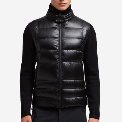 Moncler Grenoble Padded Wool Zip Up Cardigan