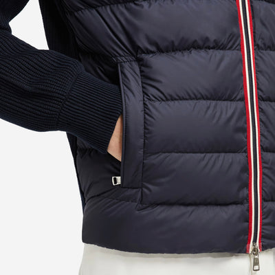 Moncler Web Padded Zip-Up Cardigan