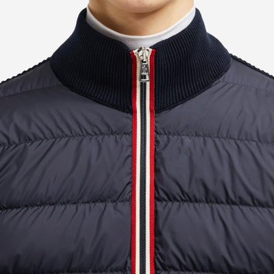 Moncler Web Padded Zip-Up Cardigan