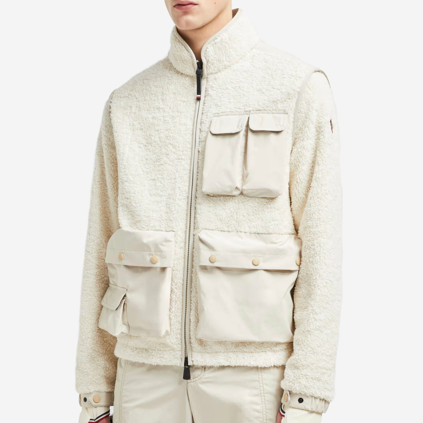 Moncler Grenoble Padded Teddy Zip-Up Sweatshirt