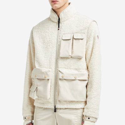 Moncler Grenoble Padded Teddy Zip-Up Sweatshirt