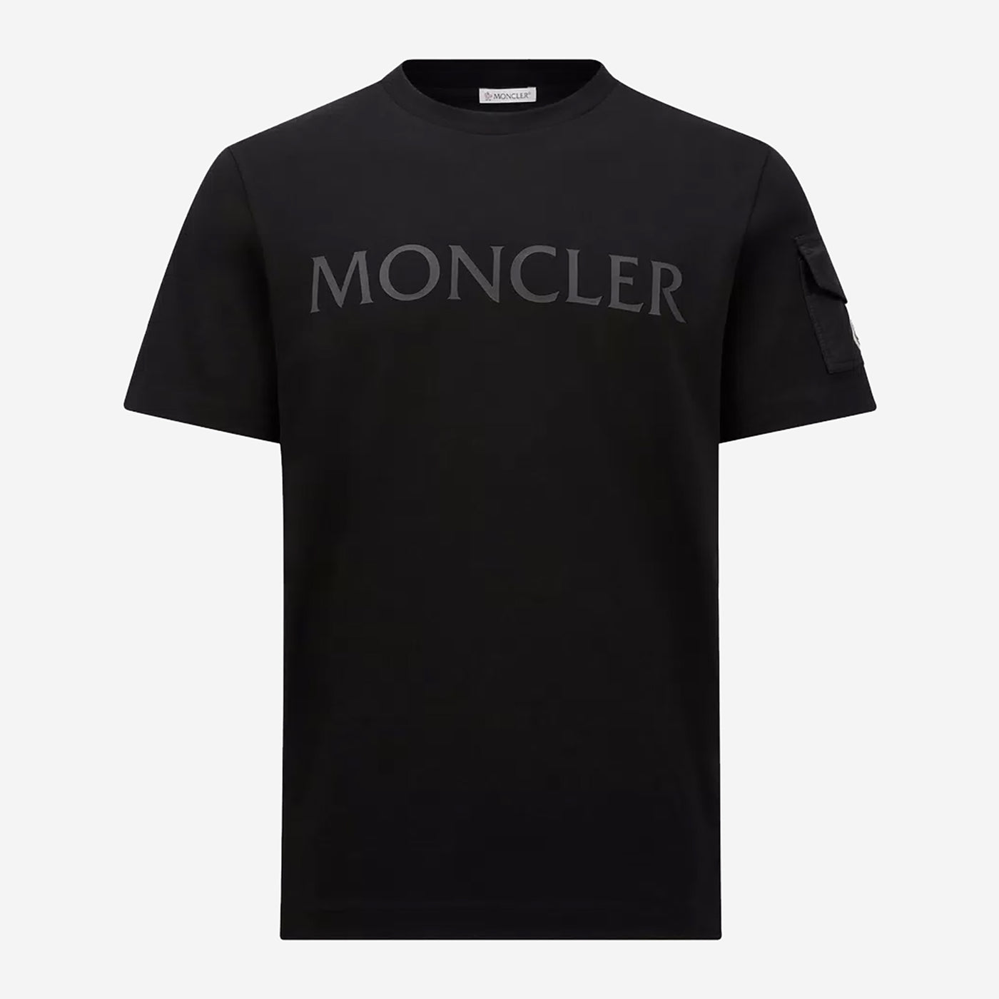 Moncler Laminated Logo Sleeve Pocket T-Shirt