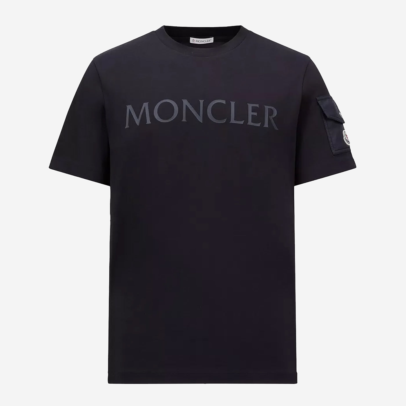 Moncler Laminated Logo Sleeve Pocket T-Shirt