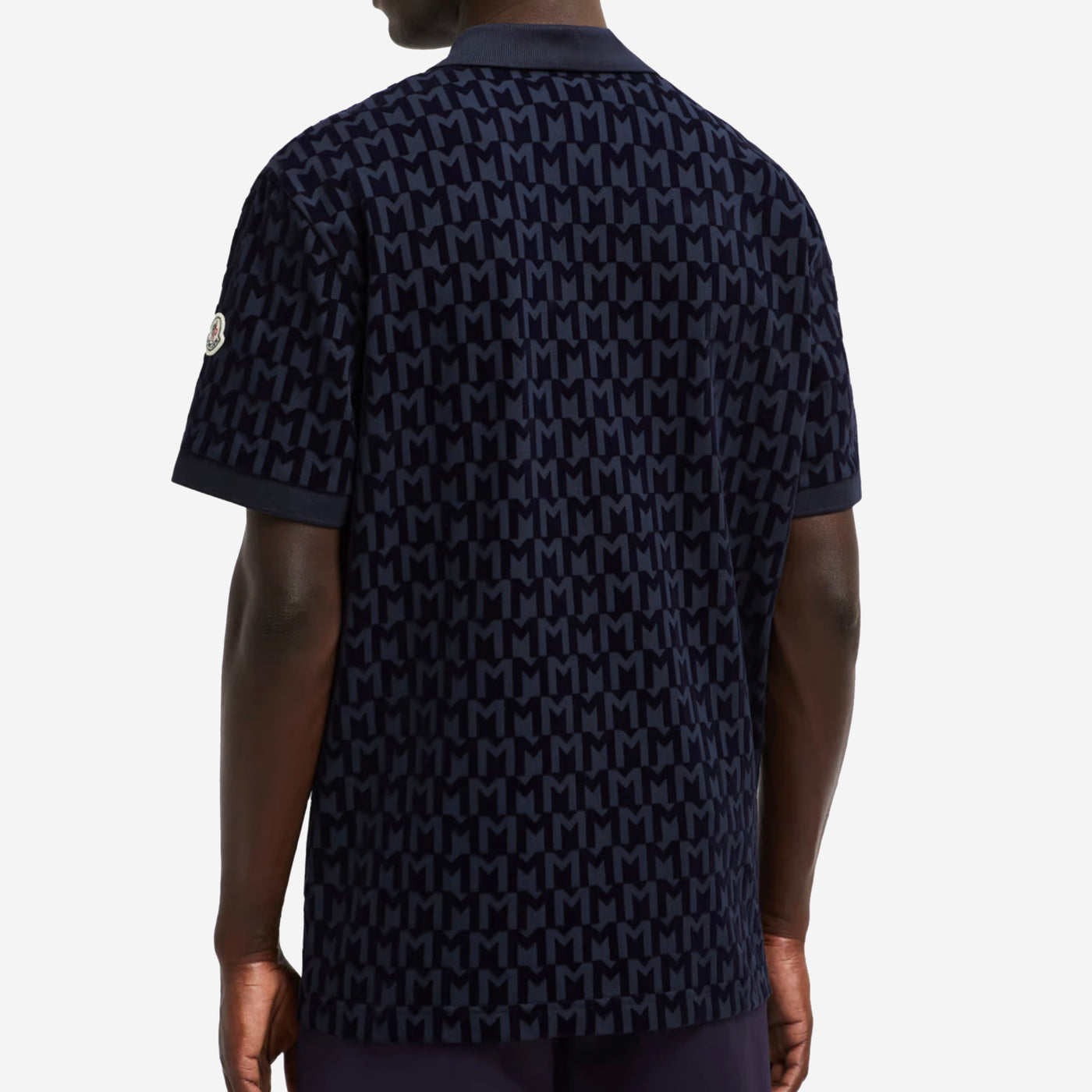 Moncler Monogram Print Polo Shirt