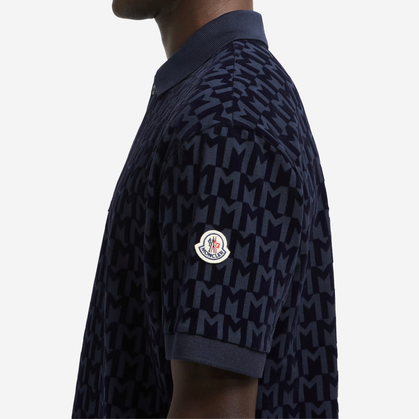 Moncler Monogram Print Polo Shirt