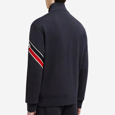 Moncler Tricolour Trim Zip-Up Sweatshirt