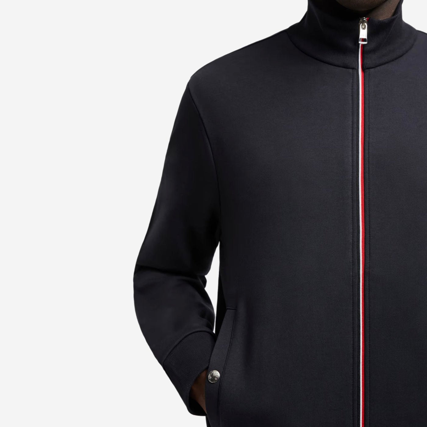 Moncler Tricolor-Trimmed Cotton Zip-Up Track Jacket