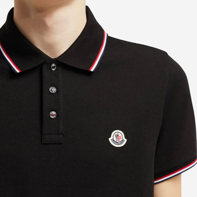 Moncler Tricolour-Trimmed Cotton Piquet Polo Shirt