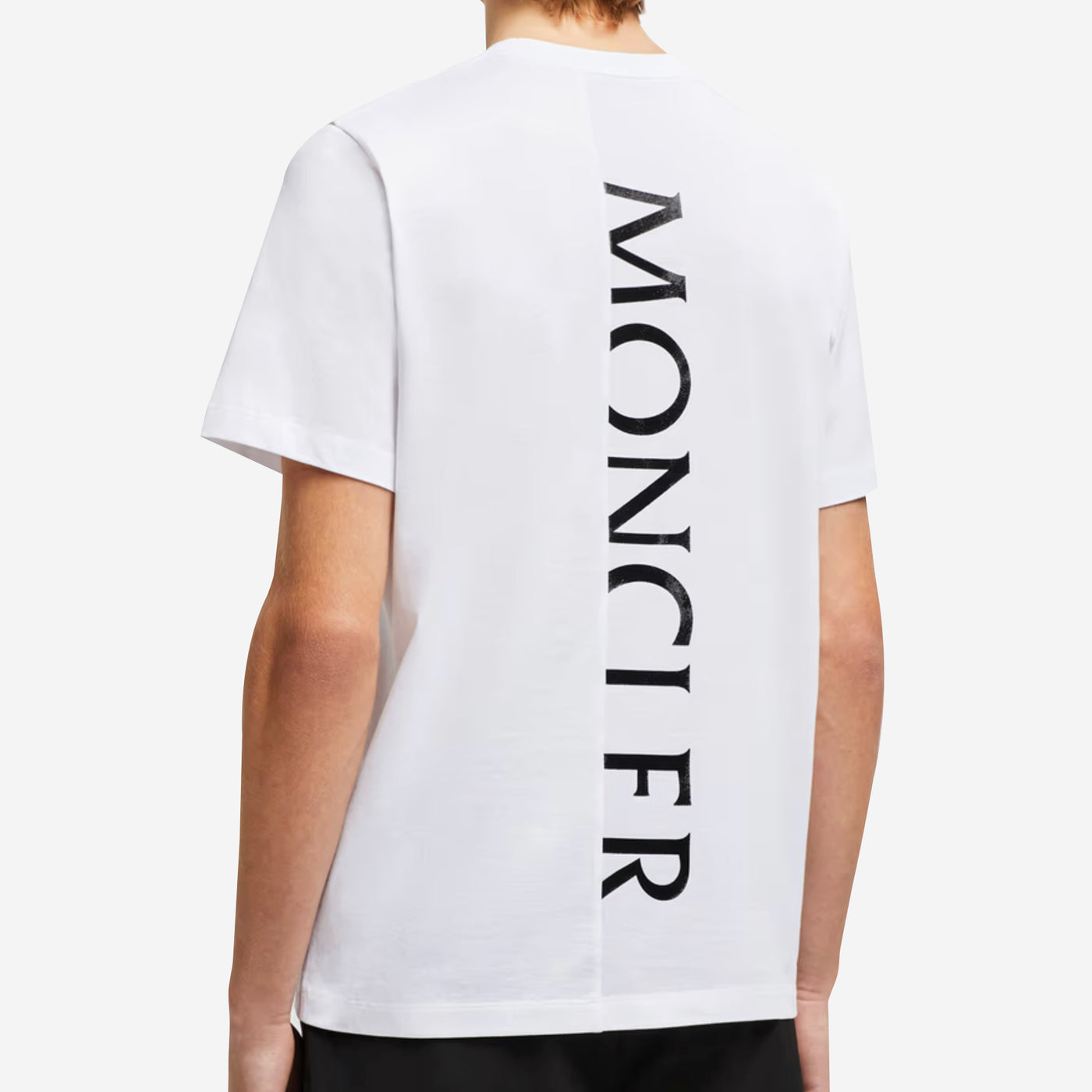 Moncler Vertical Back Logo Cotton T-Shirt