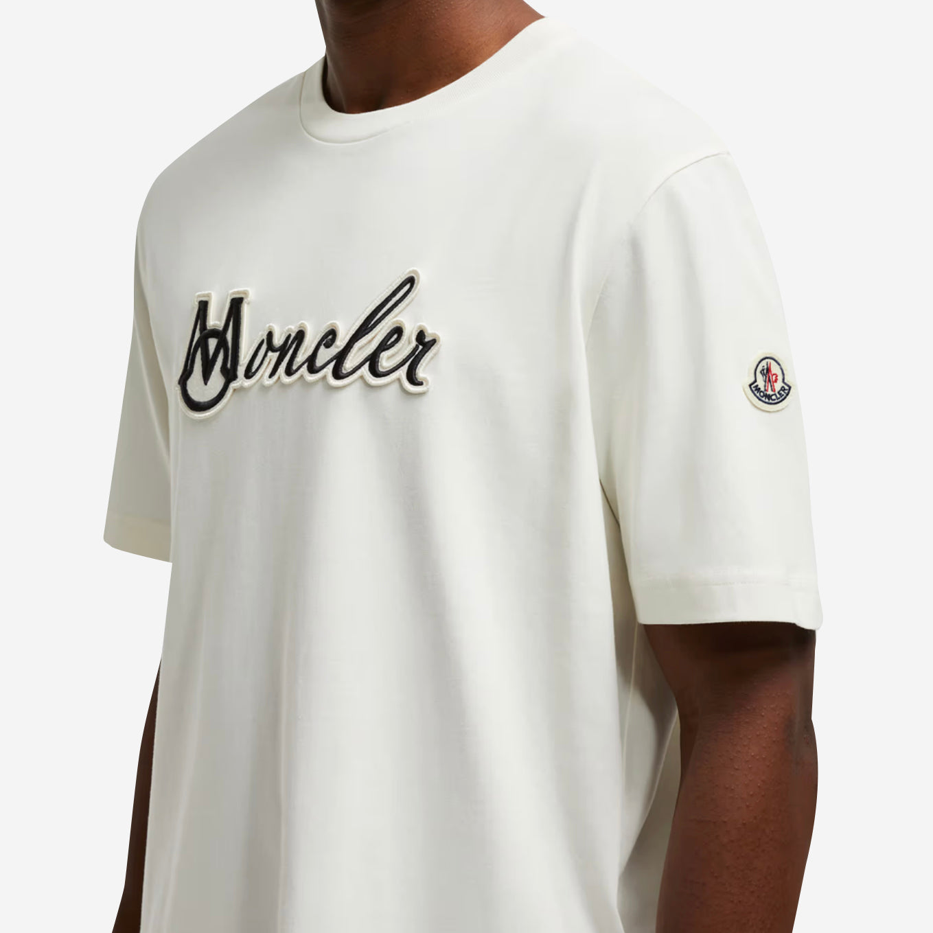 Moncler Embroidered Varsity Logo Cotton T-shirt