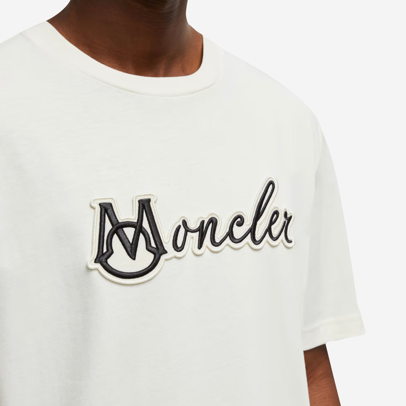 Moncler Embroidered Varsity Logo Cotton T-shirt