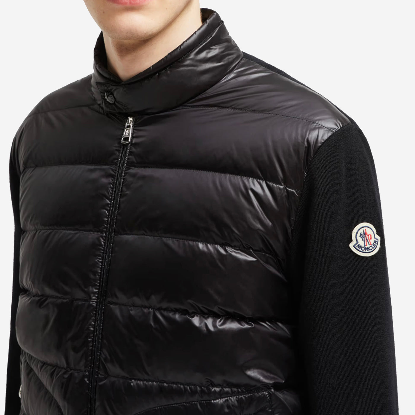 Moncler Padded Wool Zip-Up Cardigan