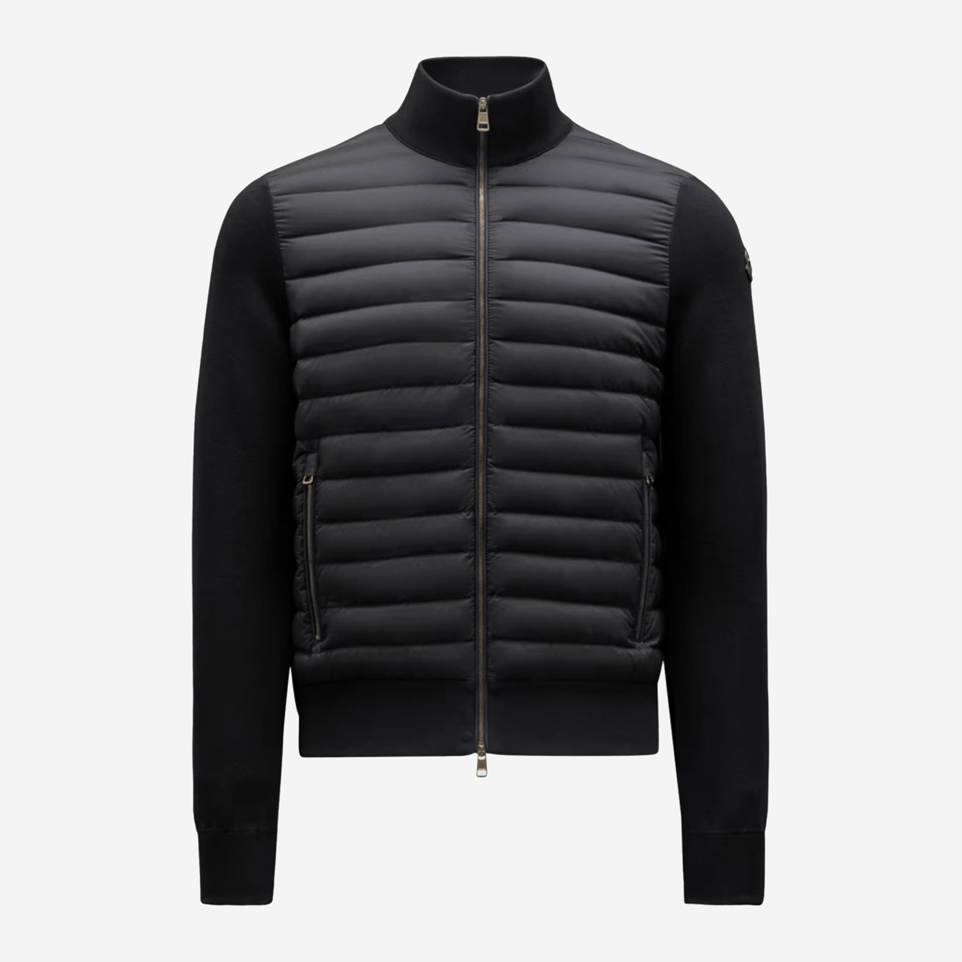 Moncler Padded Crêpe Cotton Zip-Up Cardigan