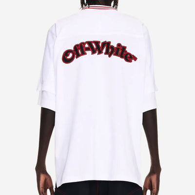 Off-White Gothic Logo Hybr Baseball Shirt