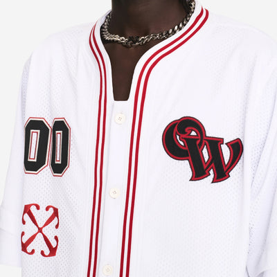 Off-White Gothic Logo Hybr Baseball Shirt