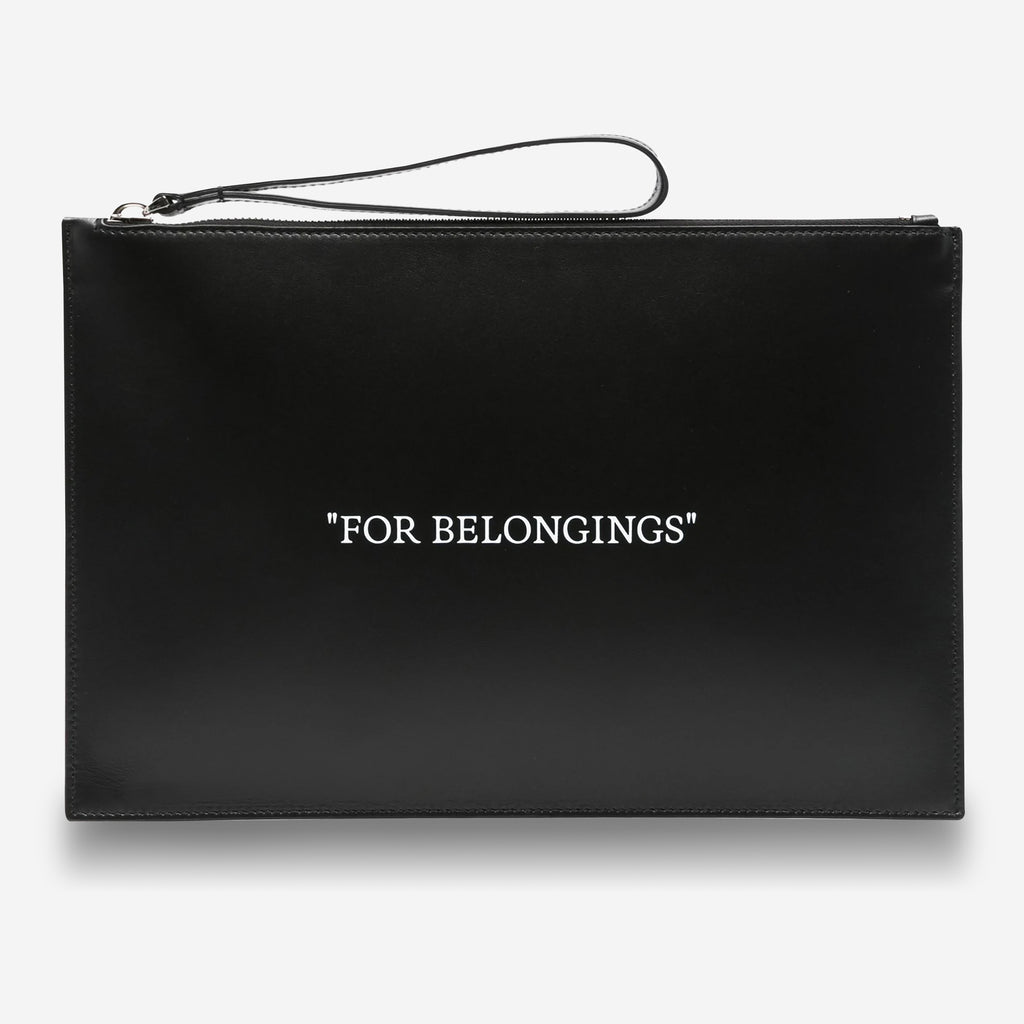 Off White Quote Clutch Bag ZAP