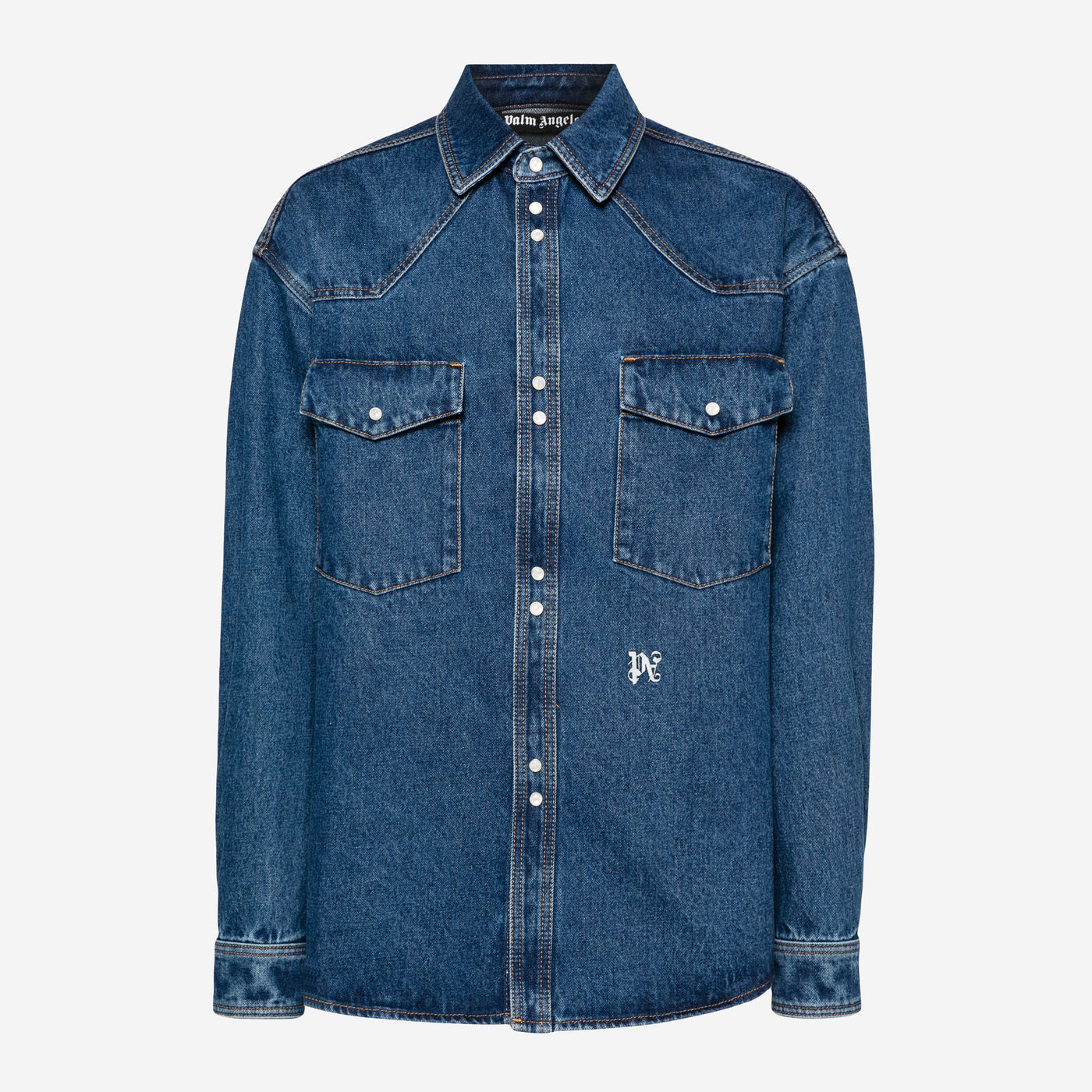 Palm Angels Monogram Denim Shirt