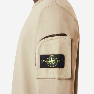 Stone Island Zip Sleeve Pocket Sweatshirt