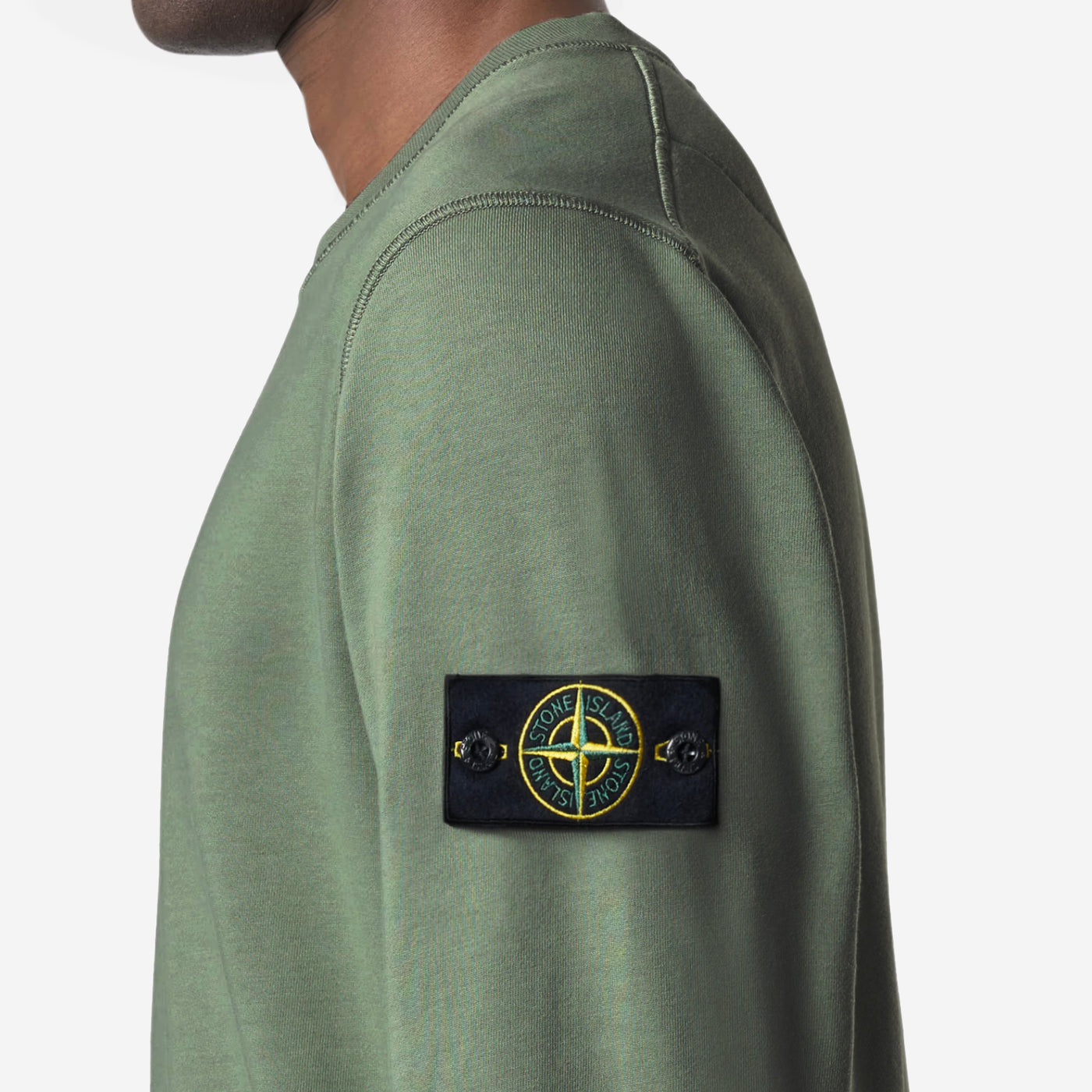 Stone Island Cotton Fleece Crewneck Sweatshirt