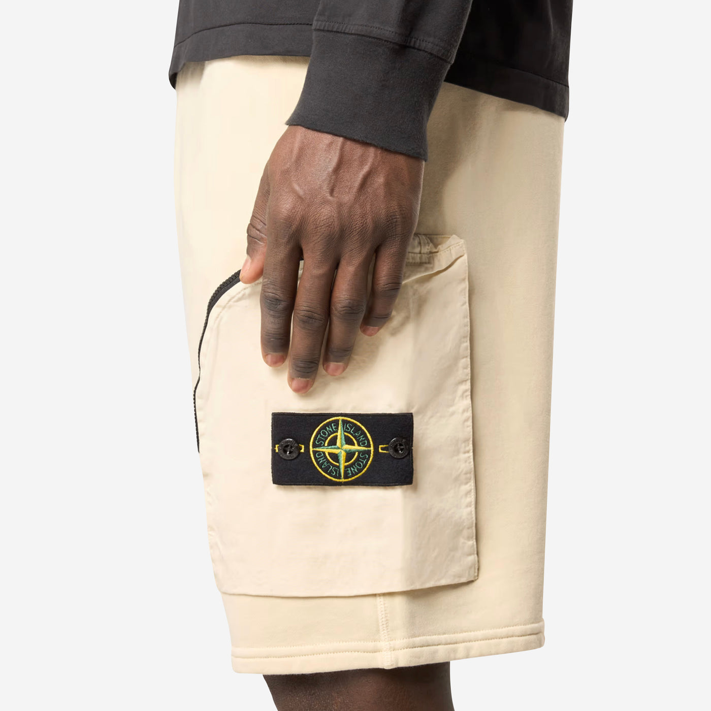 Stone Island Zip Pocket Cargo Bermuda Shorts