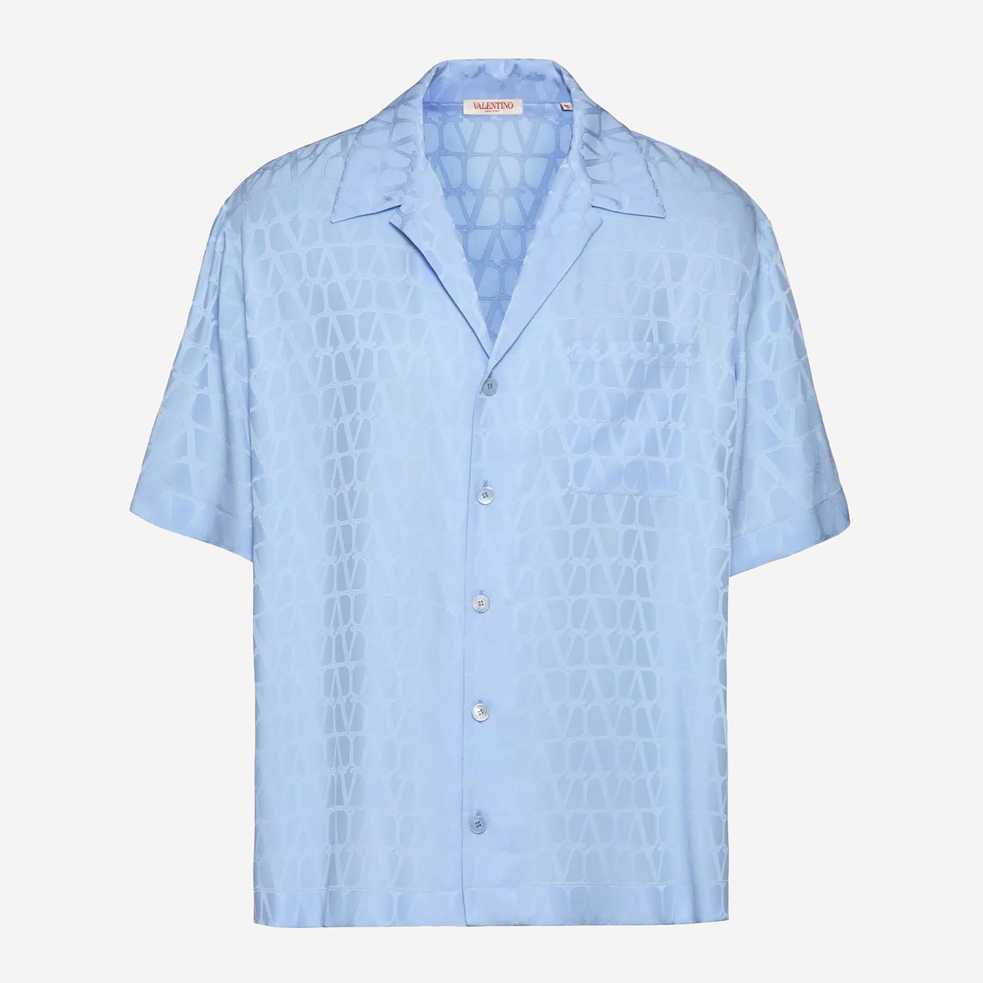 Valentino Garavan Toile Iconographe Pattern Silk Bowling Shirt