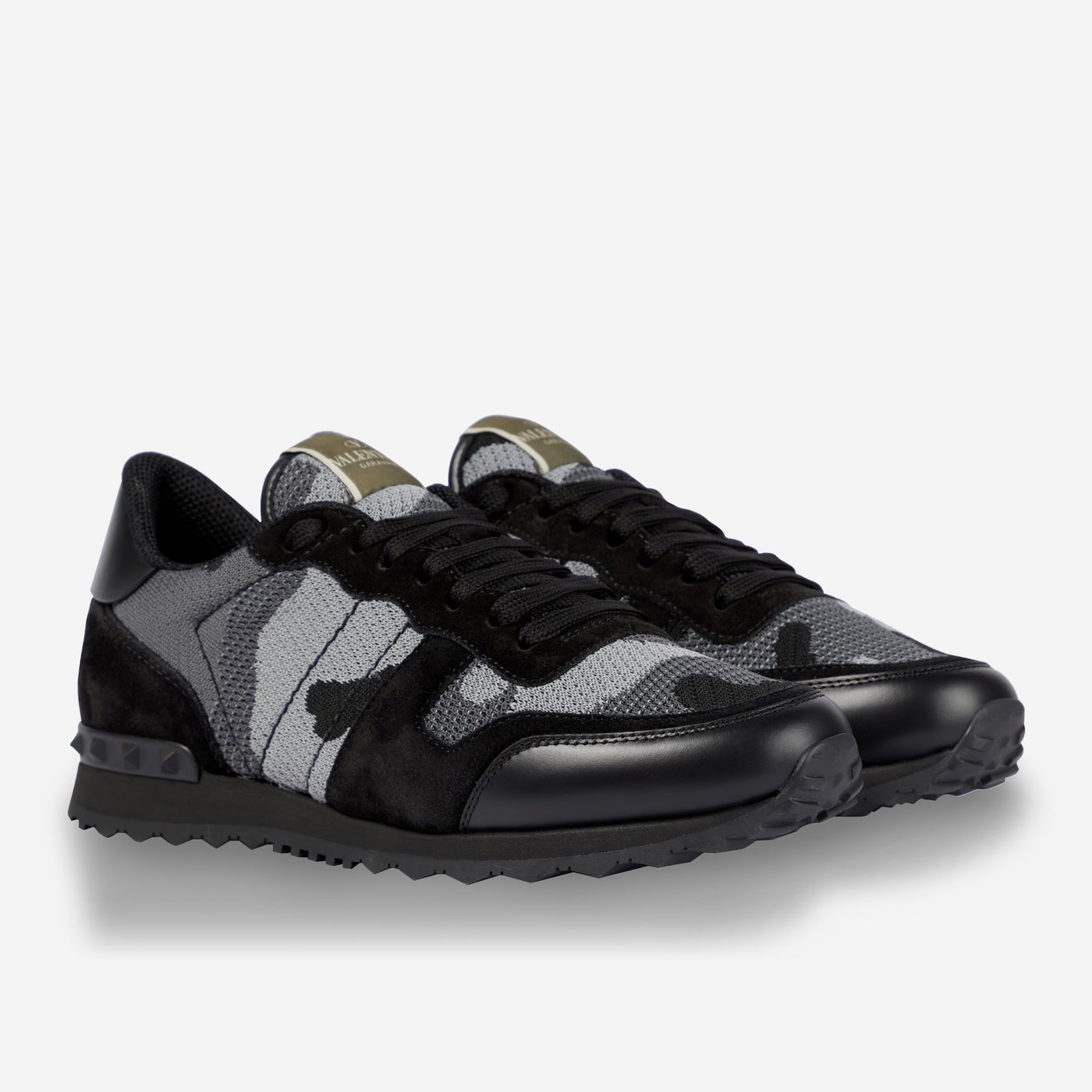 Valentino Garavani Mesh Fabric Camouflage Rockrunner Sneaker