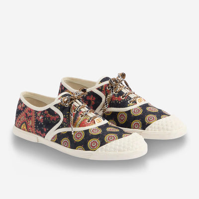 Valentino Garavani Voyage Imaginaire Denim Fabric Bay By Bay Sneaker