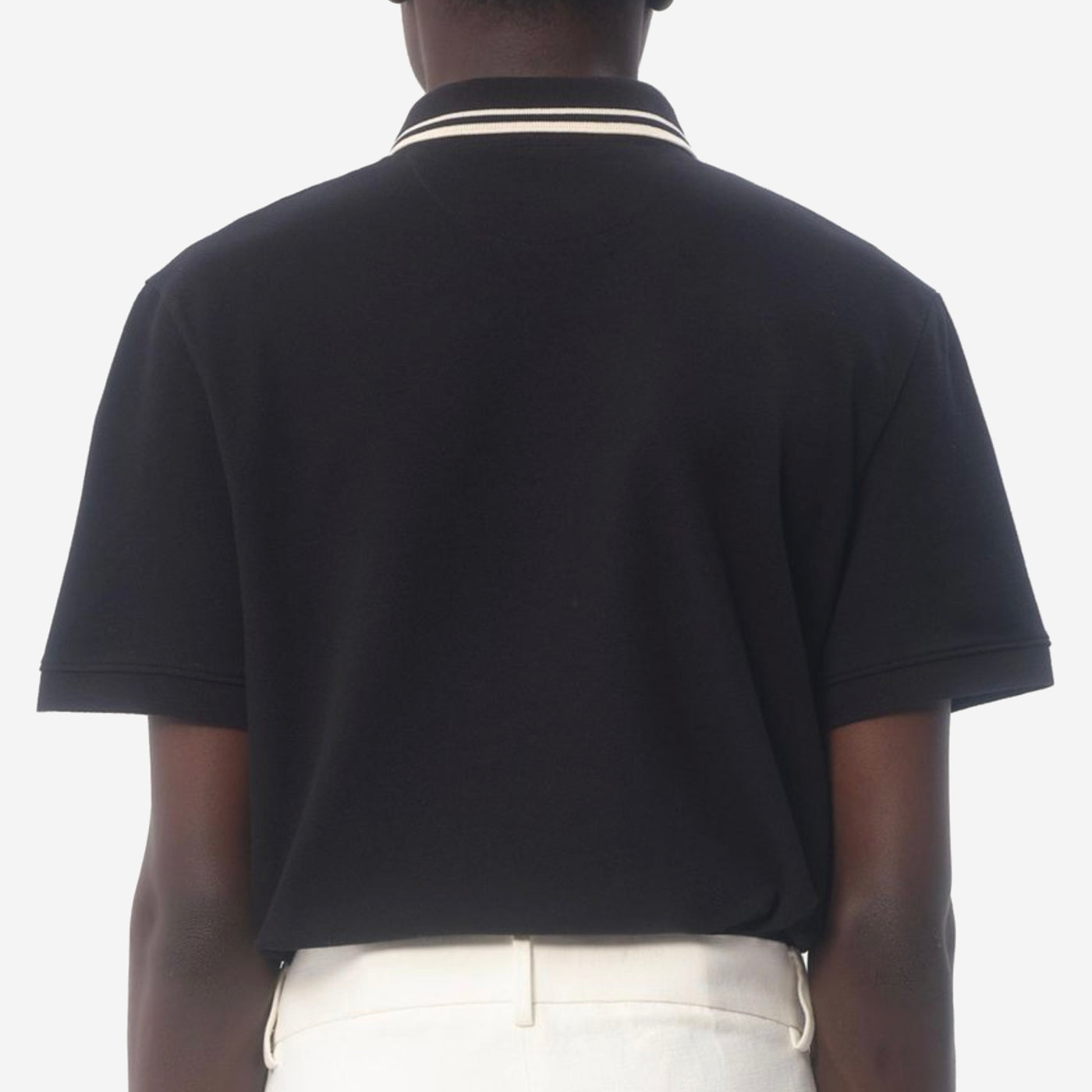 Valentino Cotton Piqué VLogo Patch Polo Shirt