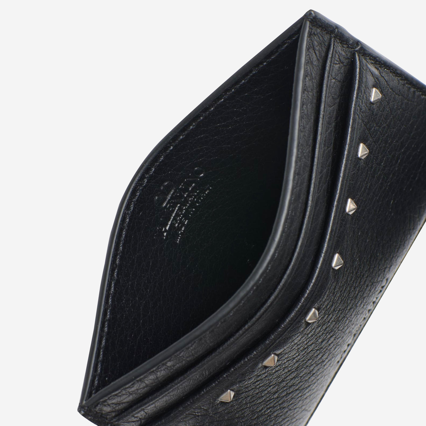 Valentino Garavani Grainy Calfskin Rockstud Cardholder