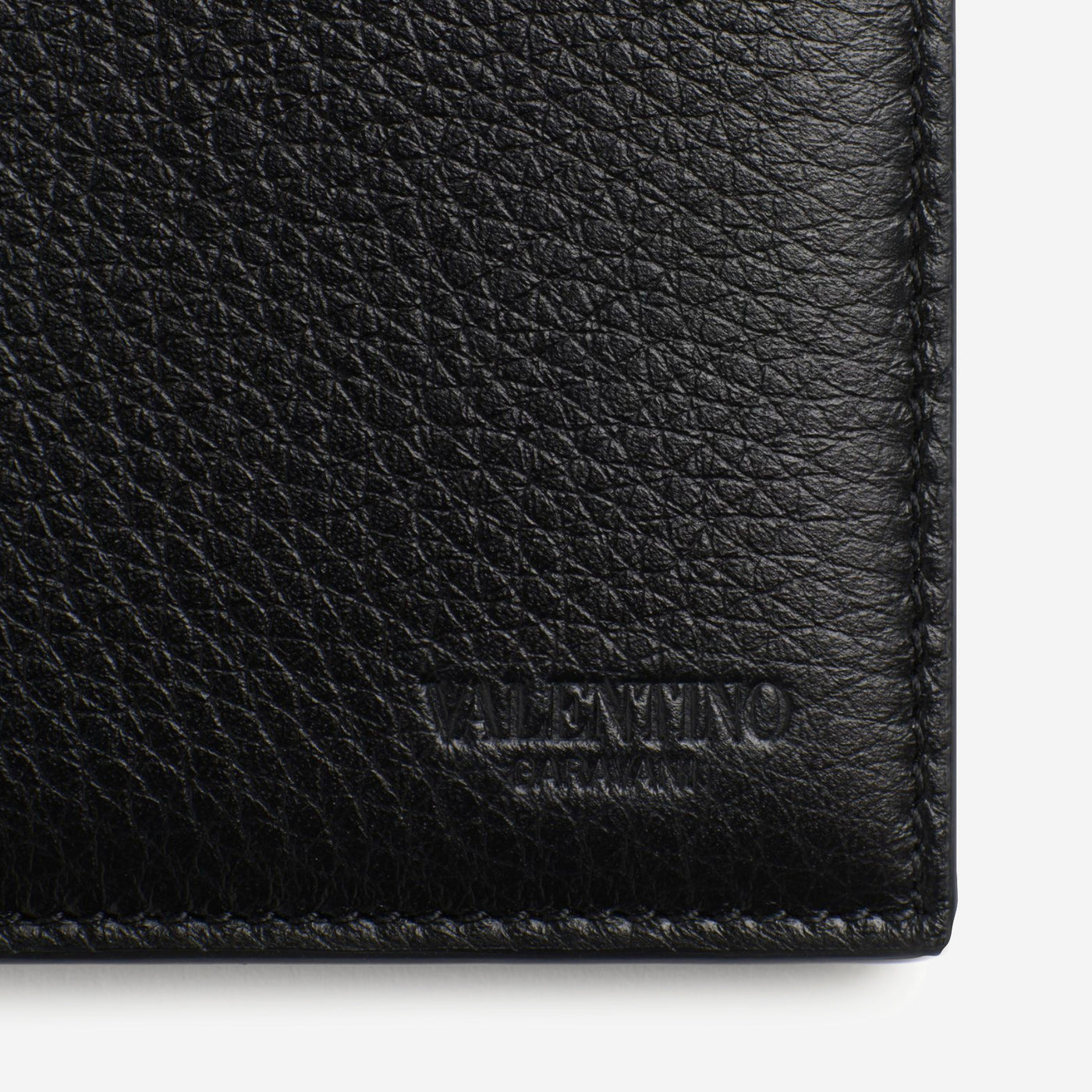 Valentino Garavani Grainy Calfskin Rockstud Wallet