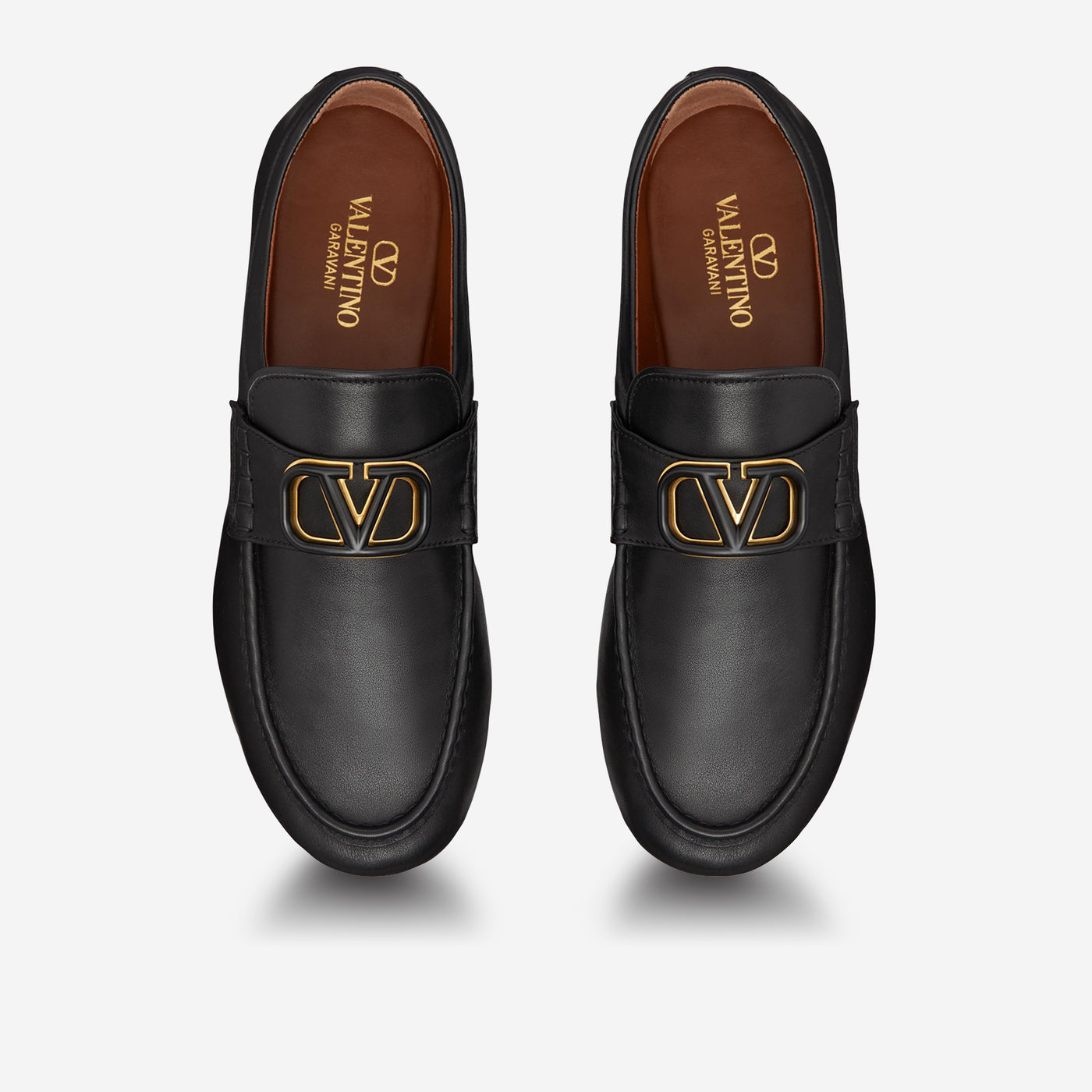 Valentino Garavani Vitello Nappato V Logo Loafer