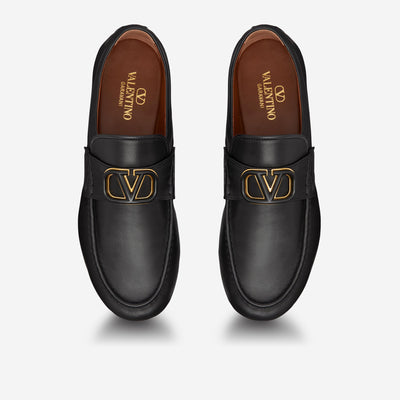 Valentino Garavani Vitello Nappato V Logo Loafer