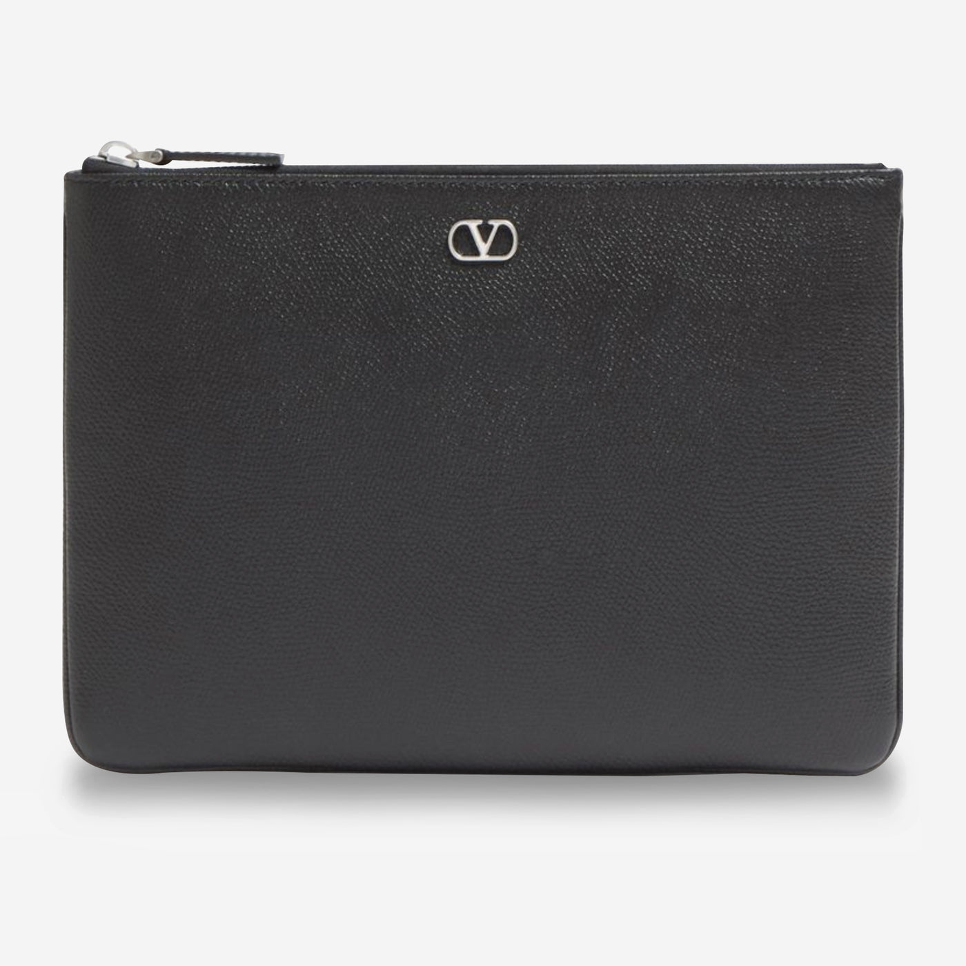 Valentino Garavani VLogo Signature Grainy Calfskin Pouch