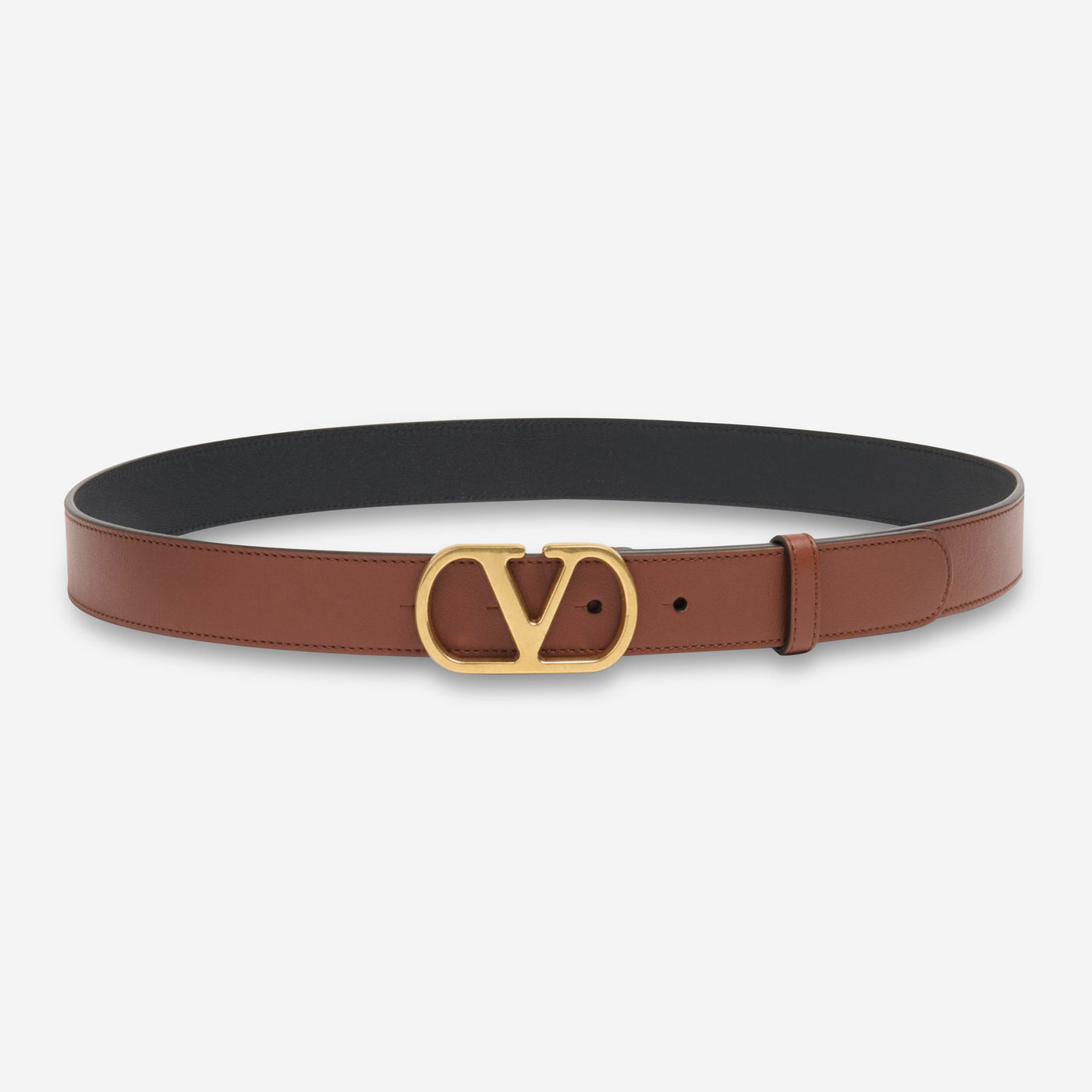 Valentino Garavani Shiny Calfskin VLogo Signature Belt