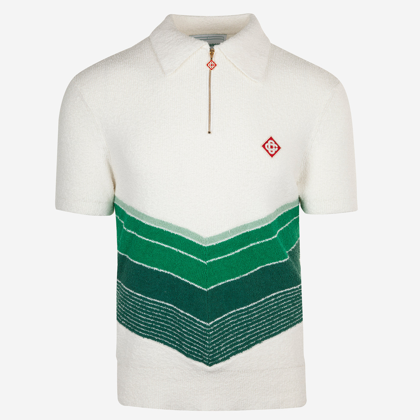 Casablanca Chevron Knit Polo